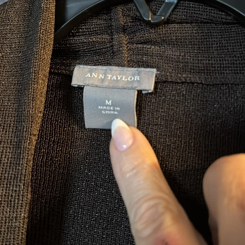Ann Taylor Brown Shrug with Shawl Collar